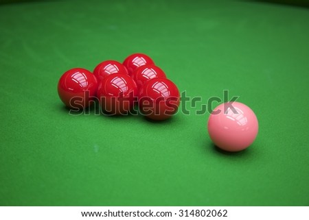Snooker ball on the table