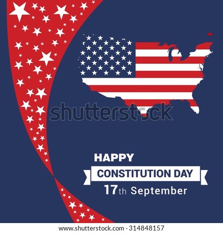 17th September America Constitution Day Poster Design template