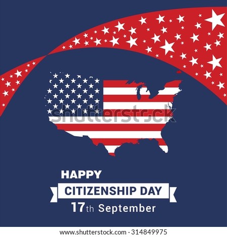 17th September American Citizenship Day Poster Design template