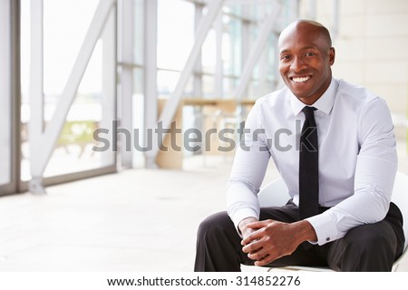 Smiling African American businessman, horizontal portrait Royalty-Free Stock Photo #314852276