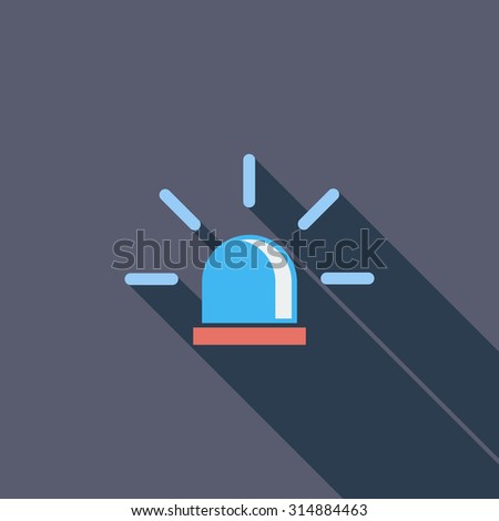 Police icon. Flat related icon with long shadow for web and mobile applications. It can be used as - logo, pictogram, icon, infographic element. Illustration.