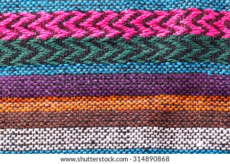 colorful Thai silk textile pattern from Handmade