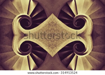 Abstract picture with scroll patterns