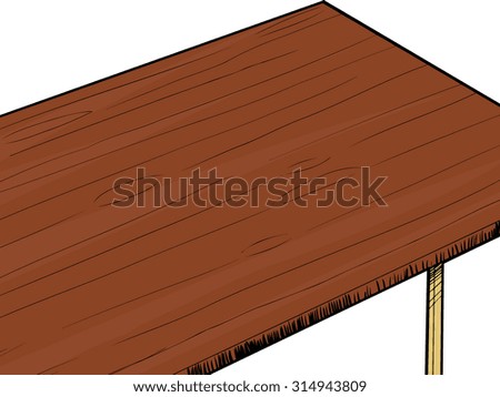 Background illustration of a table on transparent background
