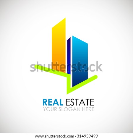 Eco house and real estate logo template. Home, housing, ecological materials, safe environmental