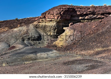 Landscape of the Burnt Mountain in Damaraland, Namibia.