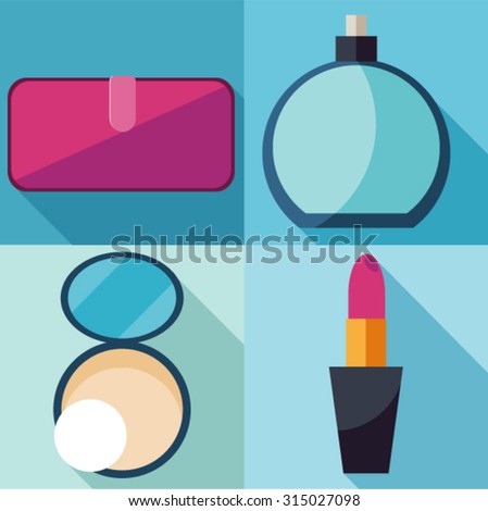 Vector women accessories icon set