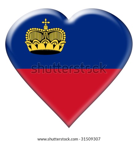 Icon of Liechtenstein national flag. Illustration on white background