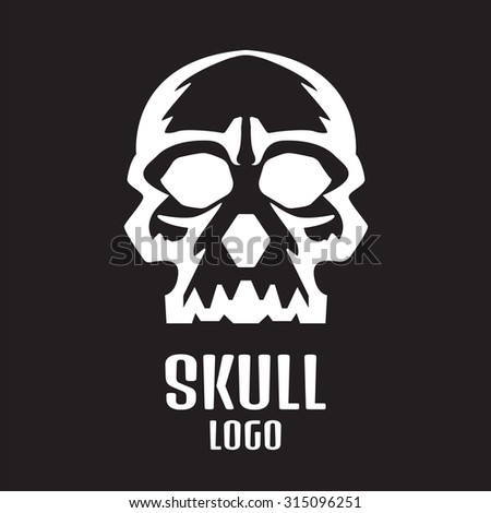 Skull logo. Human skull