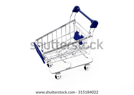 Shopping cart isolated on white background,stock image
