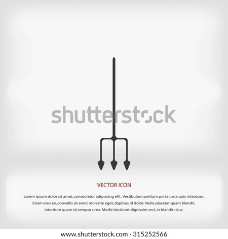 Garden fork vector icon