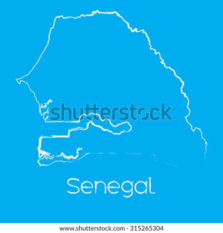 A Map of the country of Senegal
