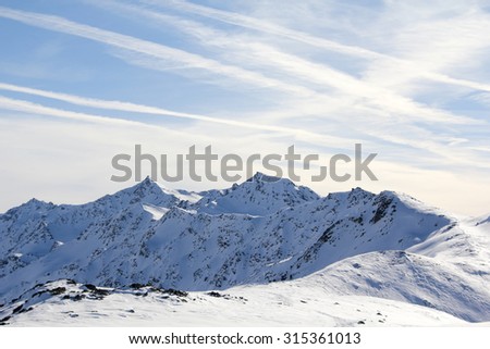 Winter scene on the mountain