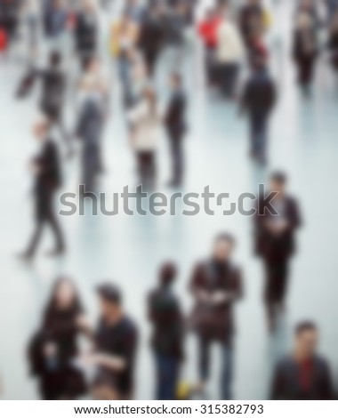 Commuters generic background, intentionally blurred post production.