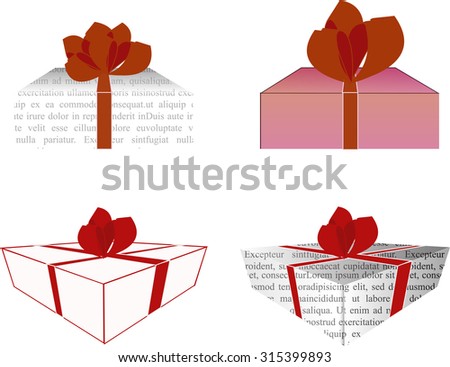 Four gift boxes. Vector illustration
