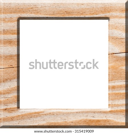 Wooden picture frame,isolated on white background, with clipping path