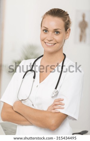 Portrait of beautiful doctor woman