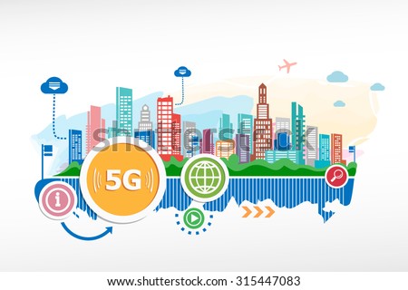 5G sign icon. Mobile telecommunications technology sign. 5G design for the  advertising, print, banner.