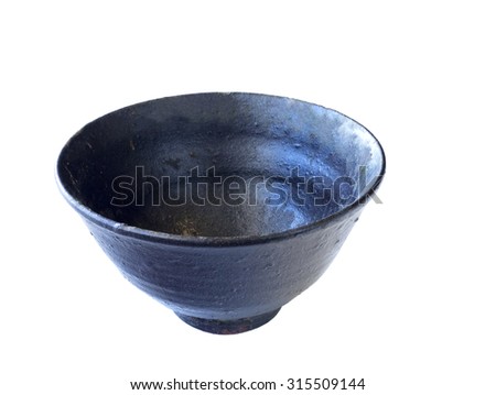 korean style clay bowl isolated Royalty-Free Stock Photo #315509144