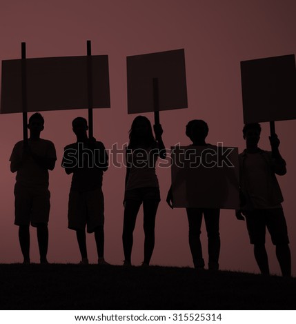 Protest Group Unity Crowd People Communication Concept
