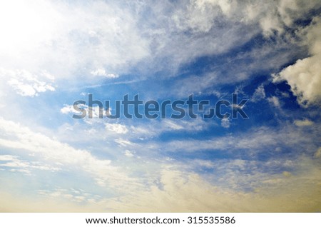 Blue sky with clouds / Skyscape 
