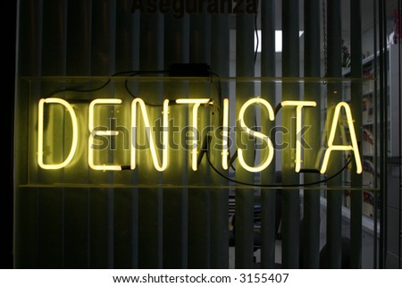 "neon sign" series dentista