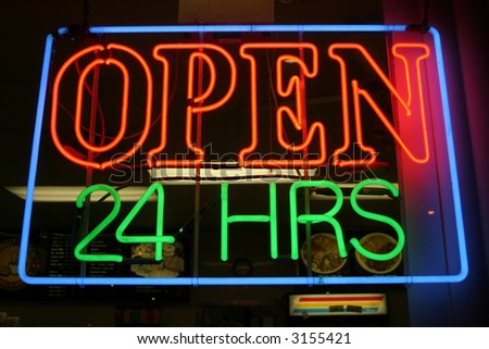 "neon sign" series "open 24 hrs"