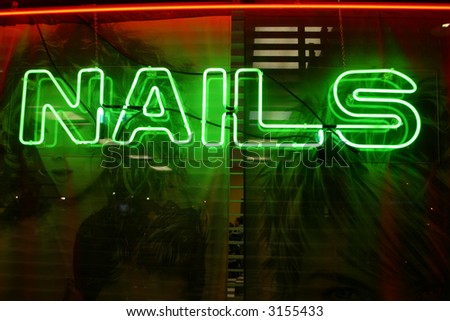"neon sign" series Nails