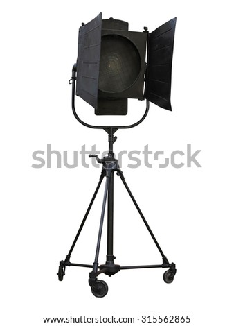 Studio spotlight lighting equipment isolated on white background