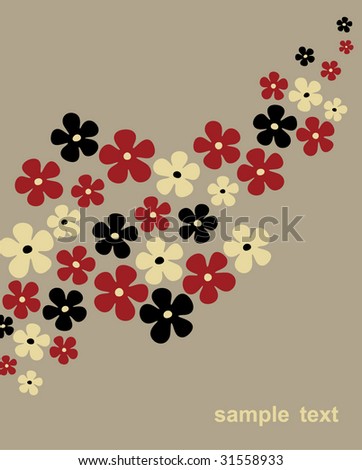 floral background card design
