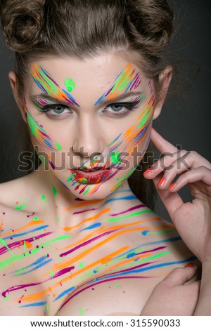 Photography creative images in vivid color tones on a dark background