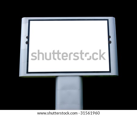Outdoor advertising billboard with blank space for text
