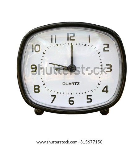09.00 AM. PM. clock on white background (whit clipping path)