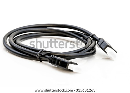 HDMI Cable on a White Table