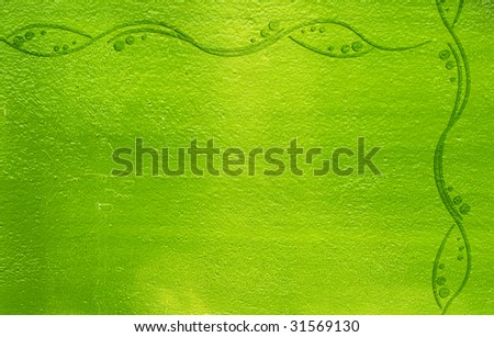 Green grunge background with cool vintage