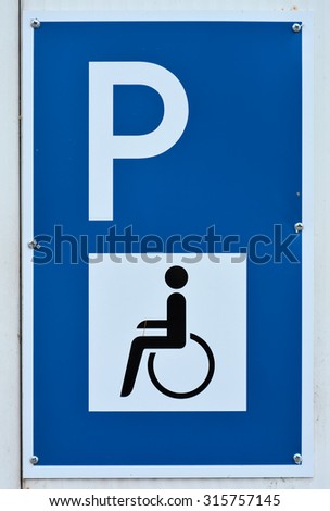 sign for a Handicapped Parking 
