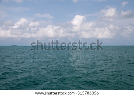 Green sea at eastern of Thailand 
