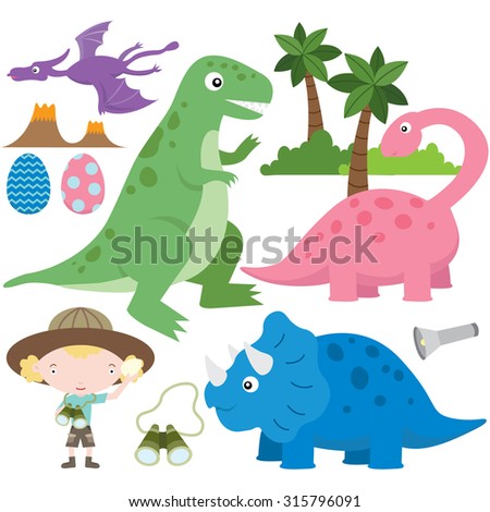 Cute Dinosaur Collection Set 