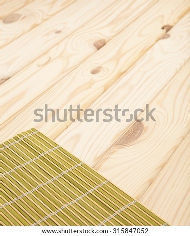 bamboo napkin on a wooden  background