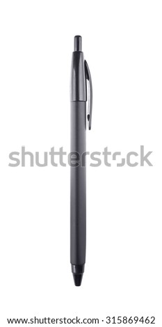 Black ballpen isolated on a white background Royalty-Free Stock Photo #315869462