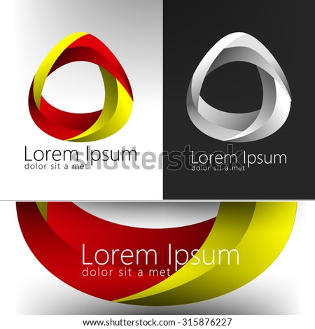 Abstract circle loop Logo template. Corporate icon such as logotype. Creative stock vector template.