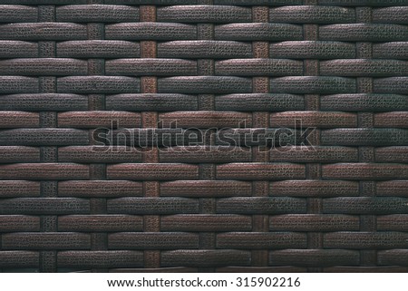 Dark modern and contemporary beautiful brown plastic weave fabric pattern or texture suitable for backgrounds or website wallpaper