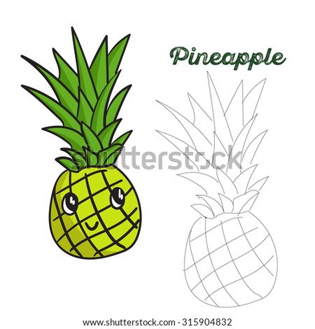 Pineapple / baby learning / cartoon pineapple