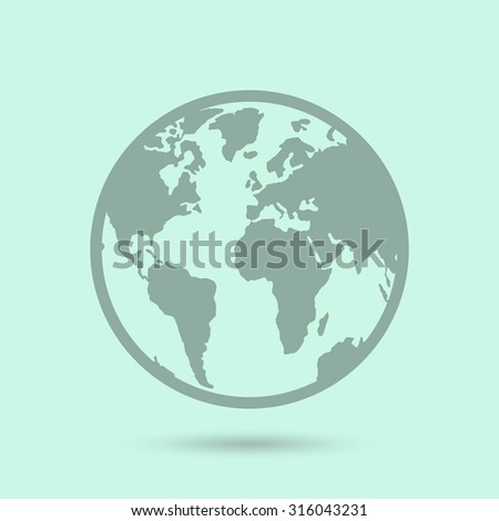 Vector Planet Earth Icon Symbol