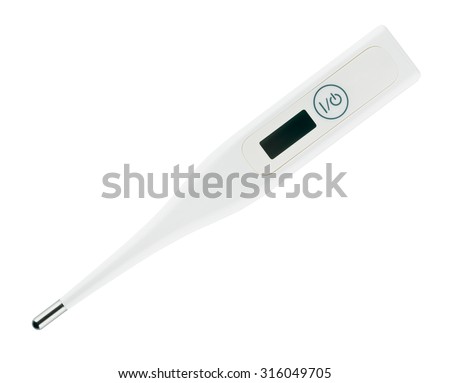 electronic body thermometer, isolated on white background