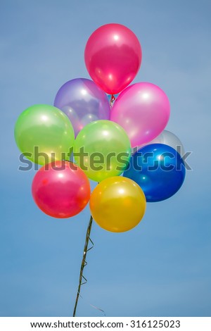 Colored balloons