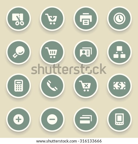 Shopping web icons set