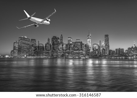 Landing in New York city.