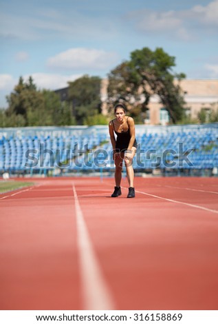 Runner - woman training.Female fitness concept