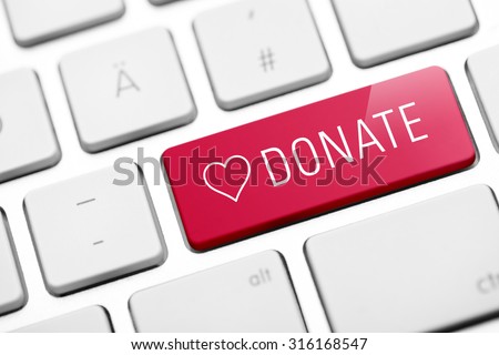 online donate key on keyboard Royalty-Free Stock Photo #316168547